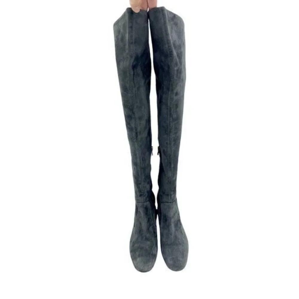 VINCE Blythe Grey Suede Leather Over the Knee Boots NEW SZ 8 NEW